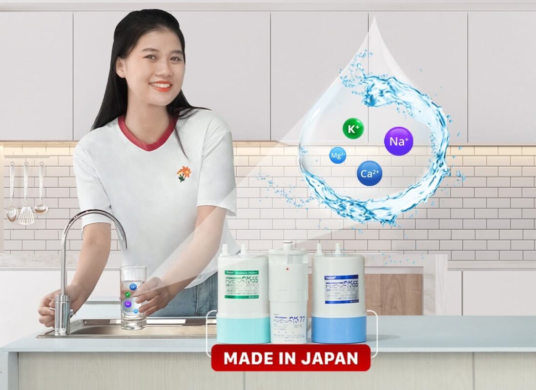 Máy lọc nước để gầm tủ bếp Torayvino -  máy lọc nước Nhật Bản tạo nước chuẩn sạch, uống an lành